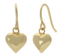 Paar Ohrhaken FIRETTI "Schmuck Geschenk Silber 925 Ohrschmuck Ohrringe Herz", gelbgoldfarben, Ohrringe, Damen, Silber 925 (Sterlingsilber), Paar Ohrhaken (49618813-0)