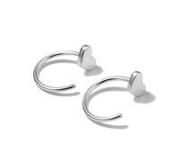 Paar Ohrhaken FIRETTI "Schmuck Geschenk Silber 925 Ohrschmuck Ohrringe Herz", silberfarben, Ohrringe, Damen, Silber 925 (Sterlingsilber) (43247825-0) silberfarben