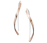 Paar Ohrhaken SKAGEN "Schmuck Geschenk Edelstahl Ohrringe KARIANA", rosa (edelstahlfarben, roségoldfarben), Ohrringe, Damen, Edelstahl (47710252-0) edelstahlfarben, roségoldfarben