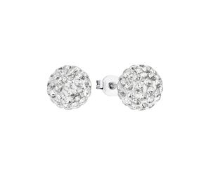 Paar Ohrstecker AMOR "2016405", silber (silberfarben, kristallweiß, kristallweiß), Ohrringe, Damen, Silber 925 (Sterlingsilber), mit Kristallglas (15132323-0) silberfarben, kristallweiß, kristallweiß