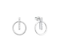 Paar Ohrstecker AMOR "2026204", bunt (silberfarben, weiß, kristallweiß), Ohrringe, Damen, 10mm, Silber 925 (Sterlingsilber), Paar Ohrstecker, mit Zirkonia (synth.) (31671821-0)