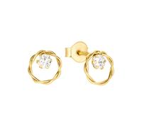 Amor Ohrstecker Damen, Gold, onesize, 7 mm, Weiß, Gold 585/14 ct 2032500