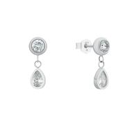 Paar Ohrstecker AMOR "2034448", silber (edelstahlfarben, weiß, kristallweiß), Ohrringe, Damen, Edelstahl, mit Zirkonia (synth.) (91952316-0) edelstahlfarben, weiß, kristallweiß