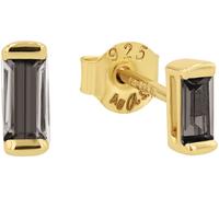 Paar Ohrstecker AMOR "2039088", grau (gelbgoldfarben, grau, grau), Ohrringe, Damen, Silber 925 (Sterlingsilber), mit Zirkonia (synth.) (78818964-0) gelbgoldfarben, grau, grau