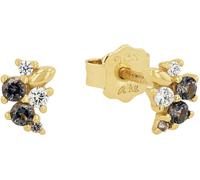 Paar Ohrstecker AMOR "2039091", grau (gelbgoldfarben, grau, gelb, kristallweiß, grau, gelb, kristallweiß), Ohrringe, Damen, Silber 925 (Sterlingsilber), mit Zirkonia (synth.) (83564467-0) gelbgoldfarb