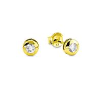 Amor Ohrstecker Damen Ohrschmuck, mit Zirkonia synth., 0,5 cm, Gold, Kommt in Schmuck Geschenk Box, 9077304