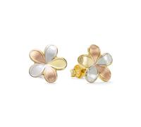 Paar Ohrstecker AMOR "Blüten", rosa (gelbgoldfarben, weißgoldfarben, roségoldfarben), Ohrringe, Damen, 10mm, Gelbgold 375 Roségold 375 Weißgold 375, Gelbgold 375, Roségold 375, Weißgold 375 (65212067-