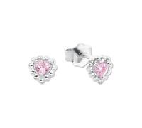 Amor Ohrstecker Mädchen, Rosa, onesize, Herz, 6 mm, Zirkonia synth., Rosa, Silber 925, rhodiniert 2021294