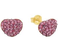 Amor Ohrstecker Damen, Pink, onesize, Herz, 10 mm, Silber 925 2039219