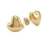 Paar Ohrstecker AMOR "Herzen", gelbgoldfarben, Ohrringe, Damen, Edelstahl (56168947-0) gelbgoldfarben