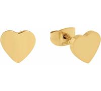 Paar Ohrstecker AMOR "Herzen", gold (gelbgoldfarben), Ohrringe, Damen, Edelstahl (55324659-0) gelbgoldfarben