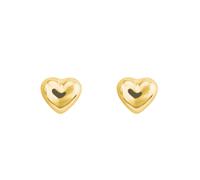 Paar Ohrstecker AMOR "Herzen", gold (gelbgoldfarben), Ohrringe, Mädchen, Gelbgold 375, Made in Germany (92241533-0) gelbgoldfarben