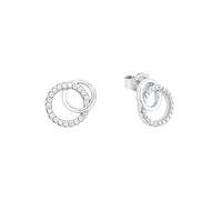 Paar Ohrstecker AMOR "Schmuck Geschenk Ohrschmuck Kreise, 2026212 Silber 925" Ohrringe Gr. Silber 925 (Sterlingsilber), bunt (silberfarben, weiß, weiß) Damen Ohrstecker mit Zirkonia (68375521-0)