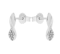 Paar Ohrstecker AMOR "Schmuck Geschenk", silberfarben, weiß, weiß, Ohrringe, Damen, Silber 925 (Sterlingsilber), mit Zirkonia (synth.) (84068623-0) silberfarben, weiß, weiß