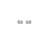 Paar Ohrstecker BOSS "DOUBLE B DIVINE", silber (edelstahlfarben, kristallweiß, kristallweiß), Ohrringe, Damen, 9mm, Edelstahl, mit Glasstein (15354068-0) edelstahlfarben, kristallweiß, kristallweiß