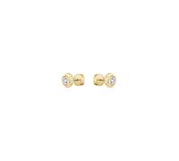 Paar Ohrstecker BOSS "KASSY PRECIOUS", gold (gelbgoldfarben, edelstahlfarben, kristallweiß, kristallweiß), Ohrringe, Damen, 9mm, Edelstahl, mit Glasstein (63568852-0) gelbgoldfarben, edelstahlfarben,