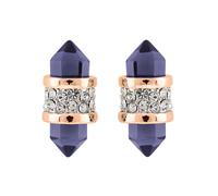 Paar Ohrstecker BUCKLEY LONDON "Messing rosévergoldet mit Glas und Kristallen", Damen, Gr. one-size, Messing, rosa (rosa, weiß), Ohrringe (888707-0) rosa, weiß