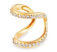 Paar Ohrstecker CAÏ "925 Silber gelb vergoldet Topas weiß", gelb, weiß, Ohrringe, Damen, one-size, 0,12, Silber 925 (Sterlingsilber) (19100758-0) gelb, weiß