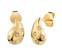 caï Ohrstecker 925/- Sterling Silber Zirkonia weiß gelb vergoldet Damen