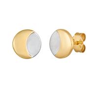 Paar Ohrstecker CAÏ "925/- Sterling Silber bicolor Mondzyklus Luna", gold (gelb), Ohrringe, Damen, one-size, Silber 925 (Sterlingsilber) (29767529-0) gelb