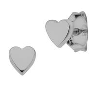 Paar Ohrstecker CAÏ "925/- Sterling Silber rhodiniert Herz", silber (weiß), Ohrringe, Damen, one-size, Silber 925 (Sterlingsilber) (68884444-0) weiß
