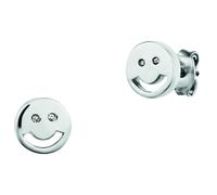 Paar Ohrstecker CAÏ "925/- Sterling Silber rhodiniert Smile", weiß, weiß, Ohrringe, Damen, one-size, Silber 925 (Sterlingsilber) (67010951-0) weiß, weiß