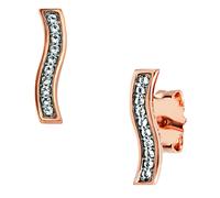 Paar Ohrstecker CAÏ "925 Sterling Silber rotvergoldet Topas weiß", rot, weiß, Ohrringe, Damen, one-size, 0,08, Silber 925 (Sterlingsilber) (71585951-0) rot, weiß