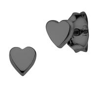 Paar Ohrstecker CAÏ "925/- Sterling Silber schwarz-rhodiniert Herz", schwarz, Ohrringe, Damen, one-size, Silber 925 (Sterlingsilber) (84791963-0) schwarz