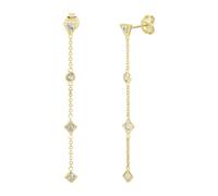 Paar Ohrstecker CAÏ "925 Sterling Silber vergoldet Zirkonia", gelb, zirkonia, Ohrringe, Damen, one-size, Silber 925 (Sterlingsilber) (93870943-0) gelb, zirkonia