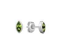 Paar Ohrstecker CELESTA "925/- Sterling Silber rhodiniert Peridot", weiß (weiß, grün), Ohrringe, Damen, one-size, Silber 925 (Sterlingsilber) (26317765-0) weiß, grün