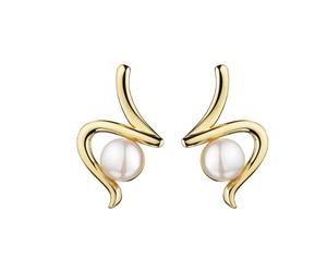 Paar Ohrstecker CELESTA "925 Sterling Silber vergoldet Perle", gold (gelb), Ohrringe, Damen, one-size, Silber 925 (Sterlingsilber) (94318802-0) gelb