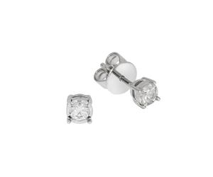 Paar Ohrstecker DIAMONDS BY ELLEN K. "585/- Weißgold Brillant 0,20ct.", weiß (weiß, weiß), Ohrringe, Damen, one-size, 0,2 P1 = bei 10-facher Vergrößerung erkennbare Einschlüsse, Gold (67203168-0) weiß