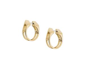 Paar Ohrstecker DIESEL "Schmuck Geschenk Edelstahl D LOGO", gelbgoldfarben, Ohrringe, Damen, Edelstahl (73442923-0) gelbgoldfarben