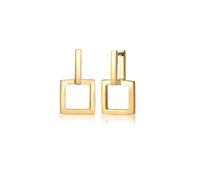 Elli Paar Creolen »Ohrringe Creolen Eckig Quadratisch Geo, 0301480320«, gold