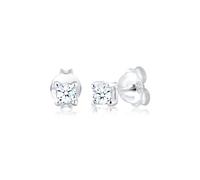 Paar Ohrstecker ELLI DIAMONDS "Ohrstecker Diamant Brillantschliff (0.12 ct) 925 Sterling Silber", silber, Ohrringe, Damen, onesize, 0,12 P1 = bei 10-facher Vergrößerung erkennbare Einschlüsse mit Diam
