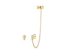 Paar Ohrstecker ELLI "Earcuff Klemme Asymmetrisch Minimal Geo 925 Silber", gold, Ohrringe, Damen, onesize, ohne Stein, Silber 925 (Sterlingsilber) (25162629-0) gold