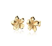 Paar Ohrstecker ELLI "Frangipani Blüte Blume Filigran 925 Silber", gold, Ohrringe, Damen, onesize, ohne Stein, Silber 925 (Sterlingsilber) (24658159-0) gold