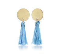 Elli Paar Ohrstecker »Hänger Kreis Boho Tassel Trend Matt 925 Silber«