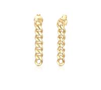 Paar Ohrstecker ELLI "Hänger Panzerkette Trend Blogger Cool 925 Silber", gold, Ohrringe, Damen, onesize, ohne Stein, Silber 925 (Sterlingsilber), Paar Ohrstecker (31812914-0)