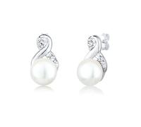 Paar Ohrstecker ELLI "Infinity Glas Kristalle Weiß 925 Sterling Silber", silber, Ohrringe, Damen, onesize, ohne Stein, Silber 925 (Sterlingsilber) (336690-0) silber