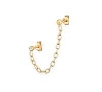 Paar Ohrstecker ELLI "Kette Piercing 925 Silber, mit Kristallen von Swarovski", gold, Ohrringe, Damen, onesize,mit Steinen, Silber 925 (Sterlingsilber), Paar Ohrstecker (85348439-0)