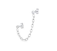 Paar Ohrstecker ELLI "Kette Piercing 925 Silber, mit Kristallen von Swarovski", silber, Ohrringe, Damen, onesize,mit Steinen, Silber 925 (Sterlingsilber) (40846724-0) silber