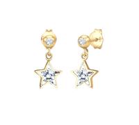 Paar Ohrstecker ELLI "Kinder Stern 925 Silber vergoldet, mit Kristallen von Swarovski", Damen, Gr. onesize, ohne Stein, Silber 925 (Sterlingsilber), gold, Ohrringe Paar Ohrstecker (91928353-0)