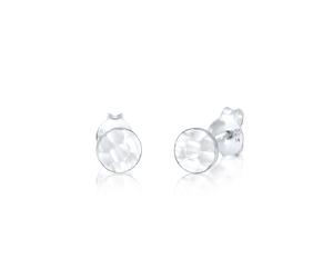 Paar Ohrstecker ELLI "Kreis Gehämmert Geo Rund 925 Silber", silber, Ohrringe, Damen, onesize, ohne Stein, Silber 925 (Sterlingsilber) (40845611-0) silber
