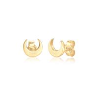 Paar Ohrstecker ELLI "Mond Halbmond Matt 925 Silber", gold, Ohrringe, Damen, onesize, ohne Stein, Silber 925 (Sterlingsilber) (343816-0) gold