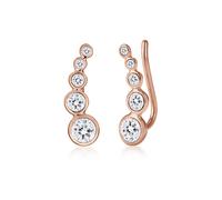 Paar Ohrstecker ELLI "Ohrklemme Earclimber, mit Kristallen von Swarovski", rosa (rosegold), Ohrringe, Damen, onesize,mit Steinen, Silber 925 (Sterlingsilber) (493810-0) rosegold