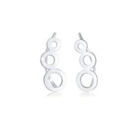 Paar Ohrstecker ELLI "Ohrringe Ear Climber Rund Kreis Look 925 Silber" Gr. 7, silber, Ohrringe, Damen, 7, ohne Stein, Silber 925 (Sterlingsilber) (24979648-7) silber