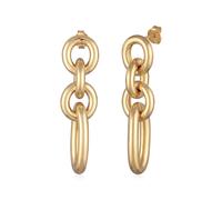 Paar Ohrstecker ELLI "Ohrringe Ohrstecker Glieder Ösen Rund Oval Goldfarben" Gr. 42, gold, Ohrringe, Damen, 42, ohne Stein, Messing (97116821-42) gold