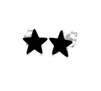 Paar Ohrstecker ELLI "Ohrringe Stern Astro Trend Filigran Basic 925 Silber", schwarz, Ohrringe, Damen, ohne Stein, Silber 925 (Sterlingsilber) (35674860-0) schwarz