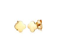 Paar Ohrstecker ELLI "Ohrstecker Kleeblatt 925 Sterling Silber", gold, Ohrringe, Damen, onesize, ohne Stein, Silber 925 (Sterlingsilber) (65839900-0) gold